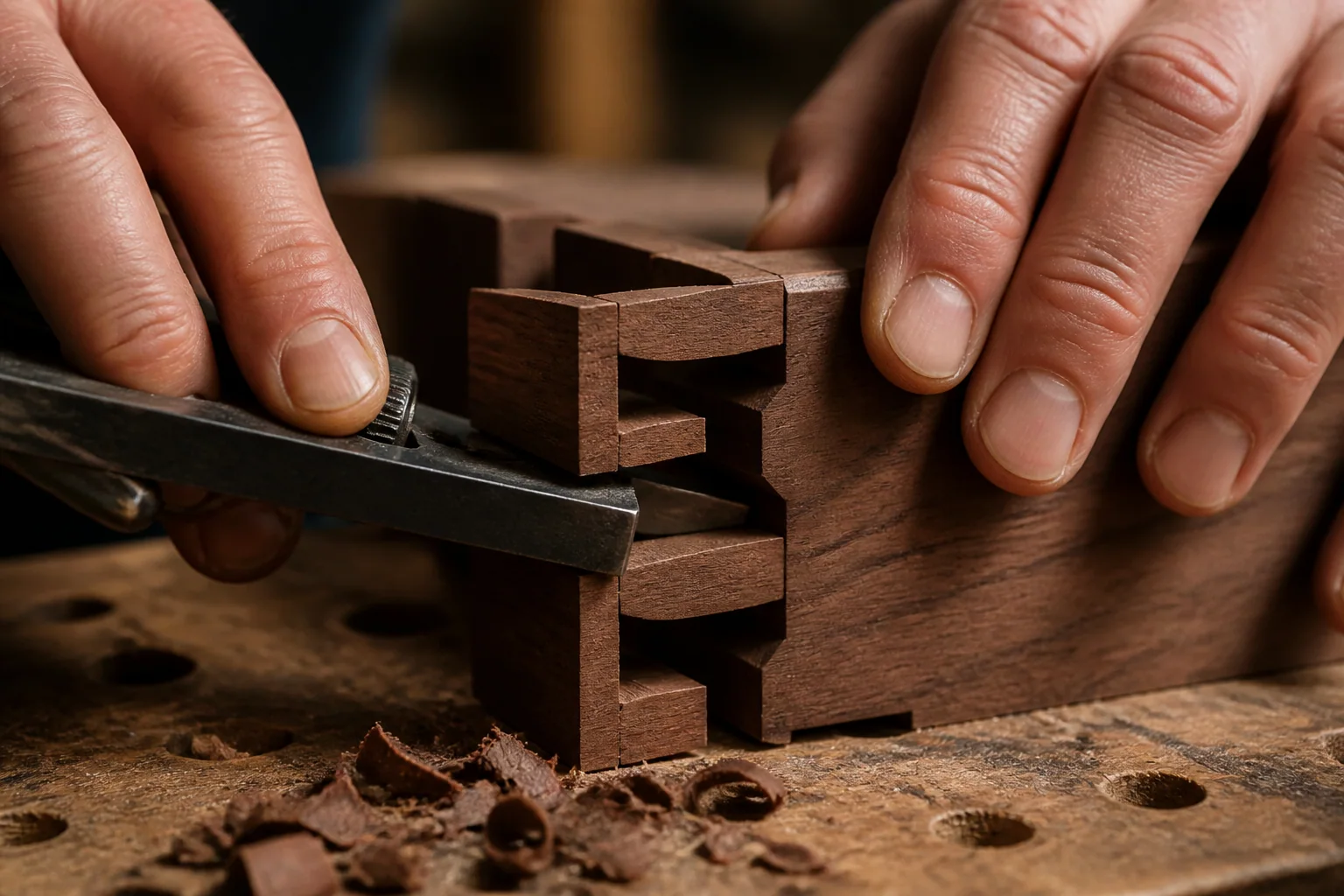 جزئیات ساخت اتصال چوبی در کارگاه